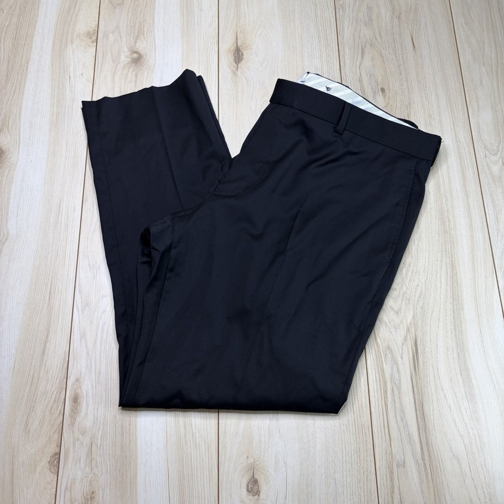 Brooks Brothers 1818 Classic Wool Pleated Dress Pants Black Men's Size 38x30